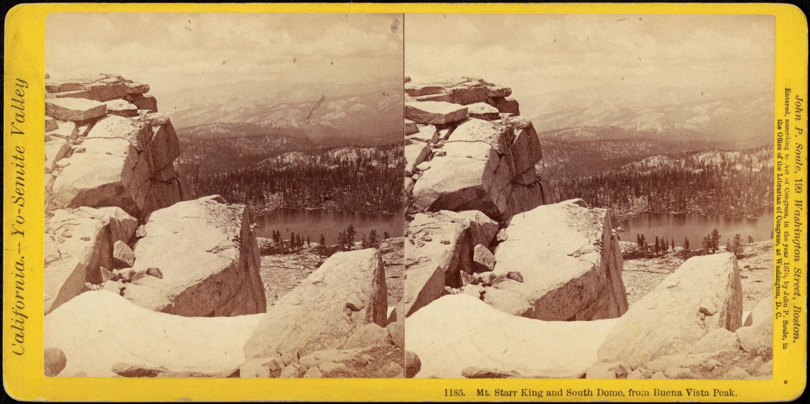 Mt. Starr King and South Dome, from Buena Vista Peak, Boston Public Library - undated