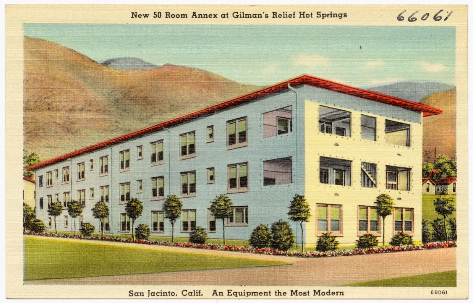 New 50 Room Annex at Gilman's Relief Hot Springs, Boston Public Library - undated