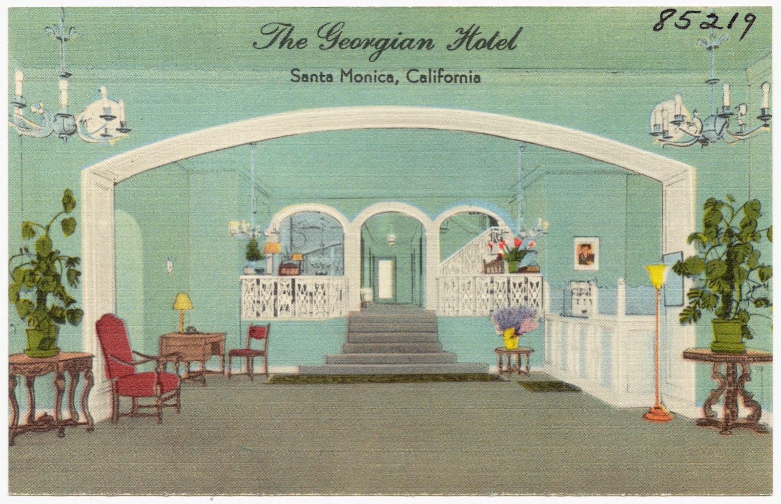 The Georgian Hotel, Santa Monica, California, Boston Public Library - undated