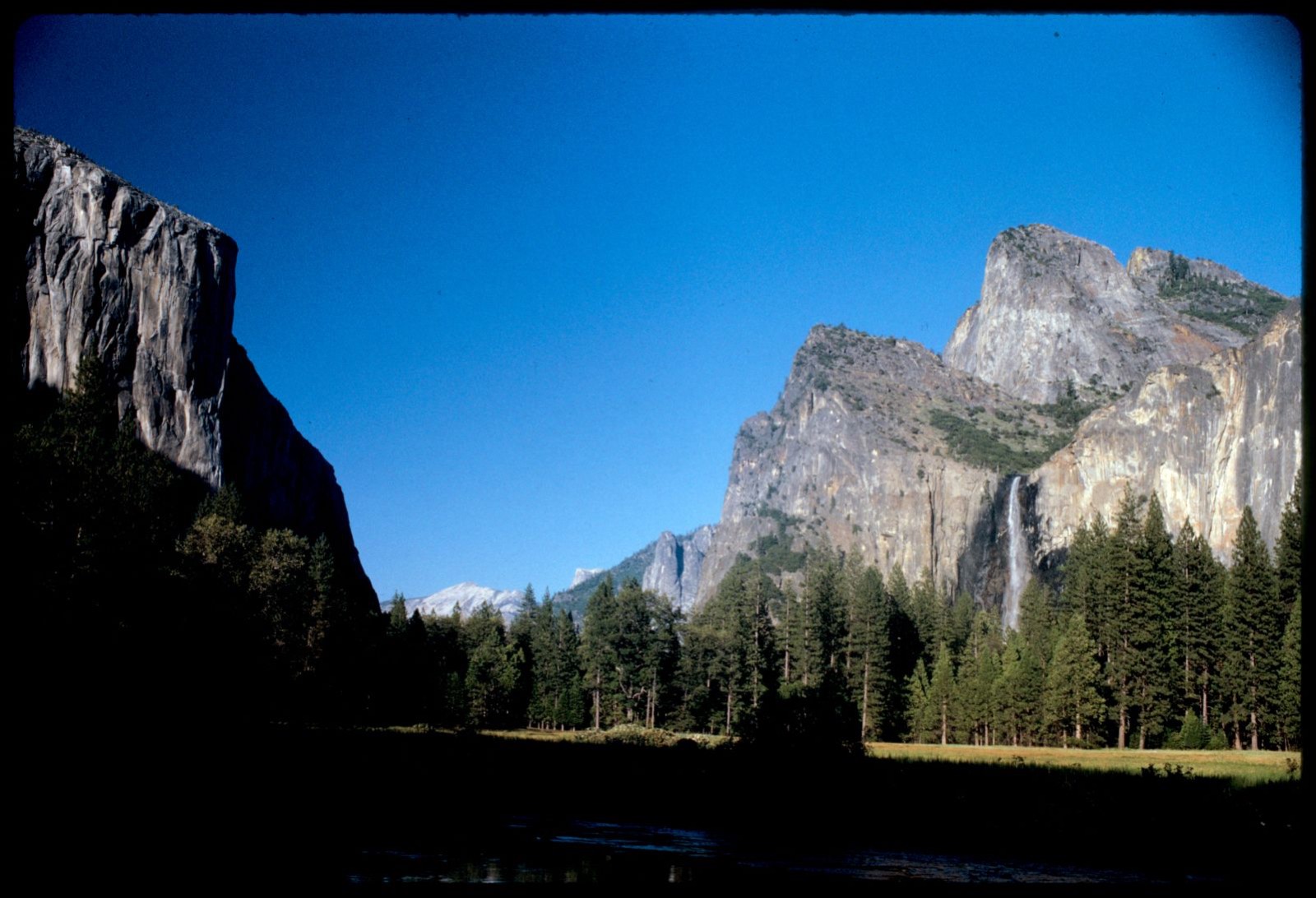 Landscape around Three Brothers and El Capitan, Yosemite Valley, California, Boston Public Library - undated
