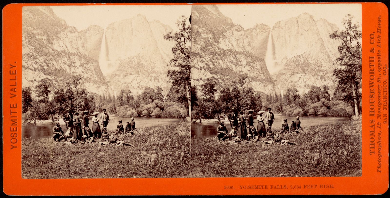 Yo-semite Falls, 2,634 feet high, Boston Public Library - undated