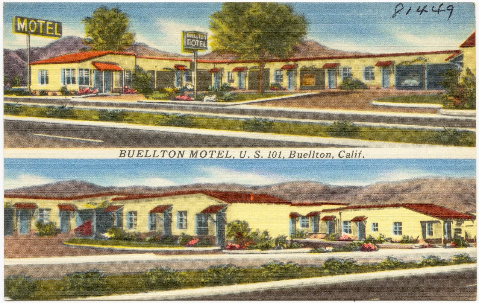Buellton Motel, U. S. 101, Buellton, Calif., Boston Public Library - undated