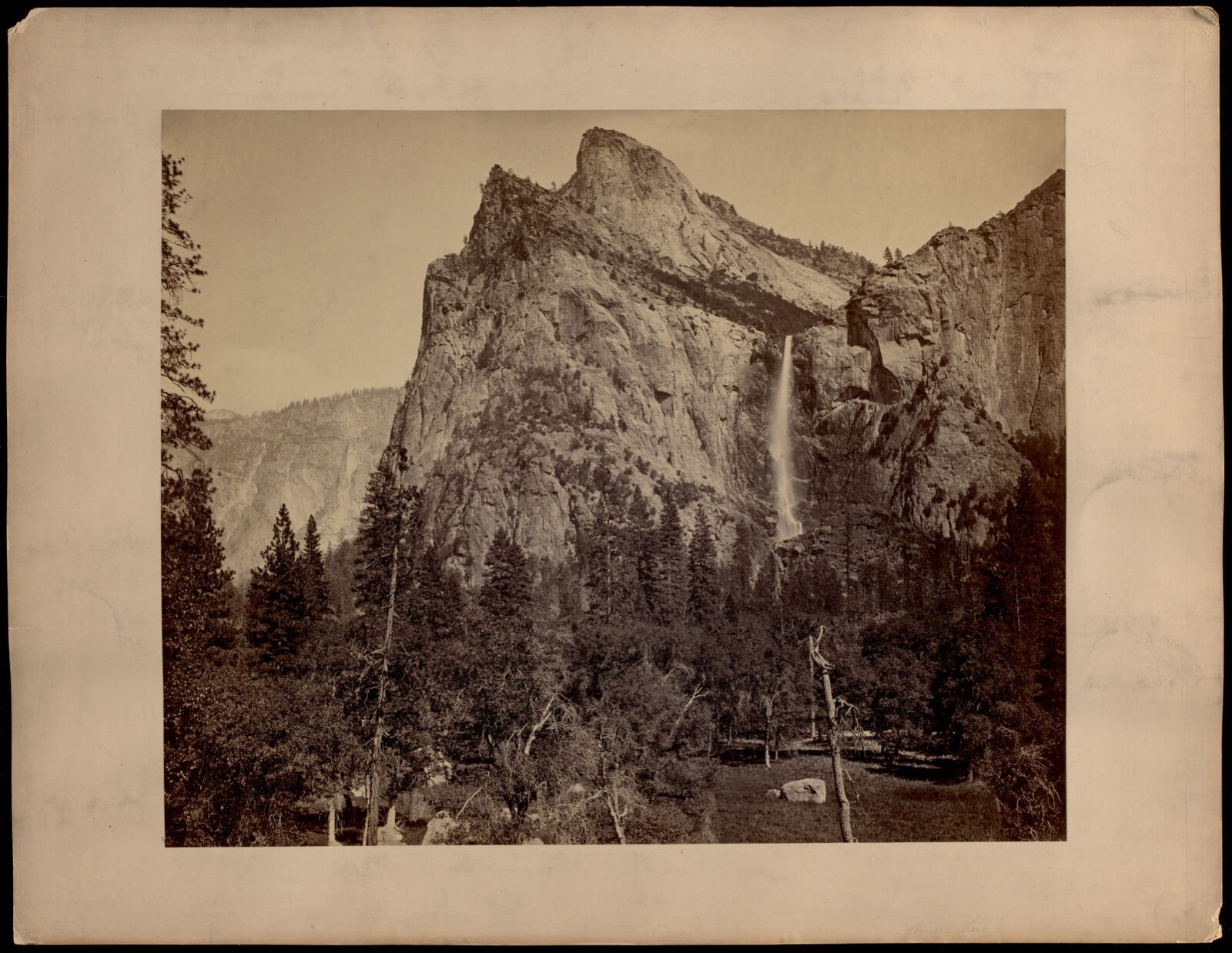 Bridalveil Fall from Coulterville Trail, Yosemite, Boston Public Library - undated