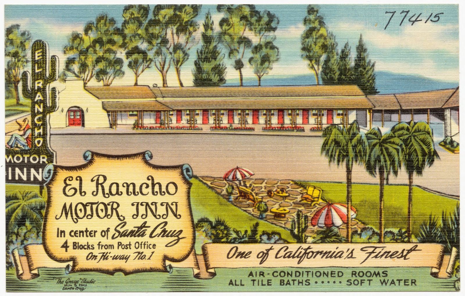 El Rancho Motor Inn, 211 Water St., Santa Cruz, Calif., Boston Public Library - undated