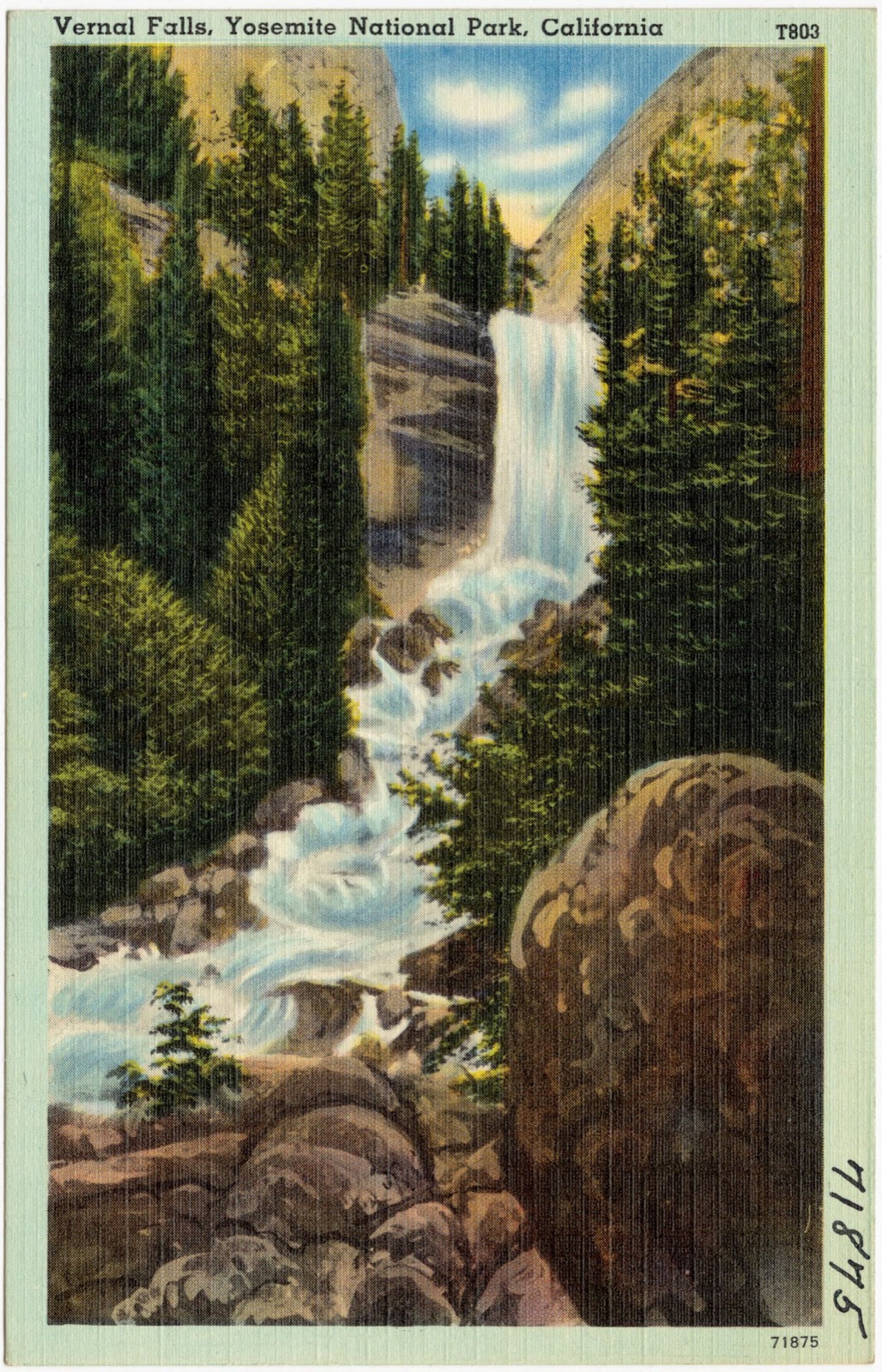 Vernal Falls, Yosemite National Park, California, Boston Public Library - undated