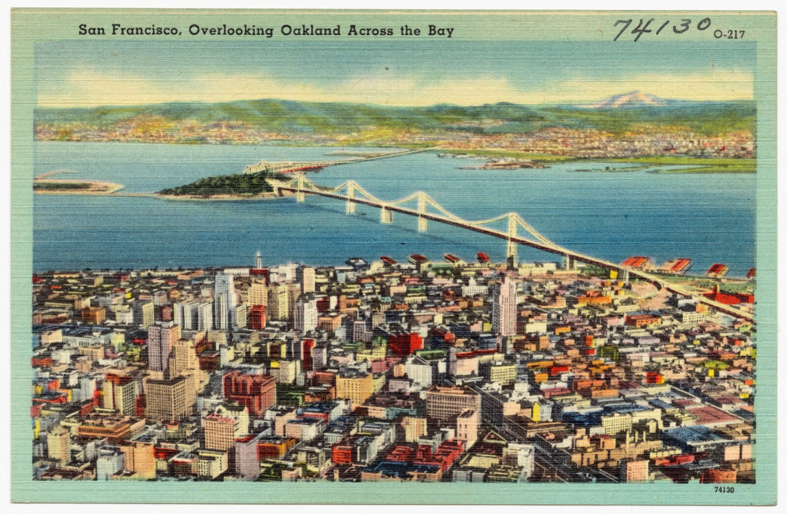 San Francisco, overlooking Oakland across the Bay, Boston Public Library - undated