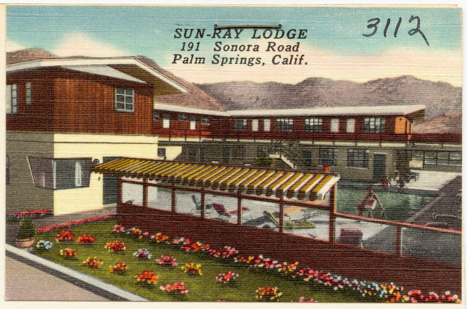 Sun-Ray Lodge, 191 Sonora Road, Palm Springs, Calif., Boston Public Library - undated