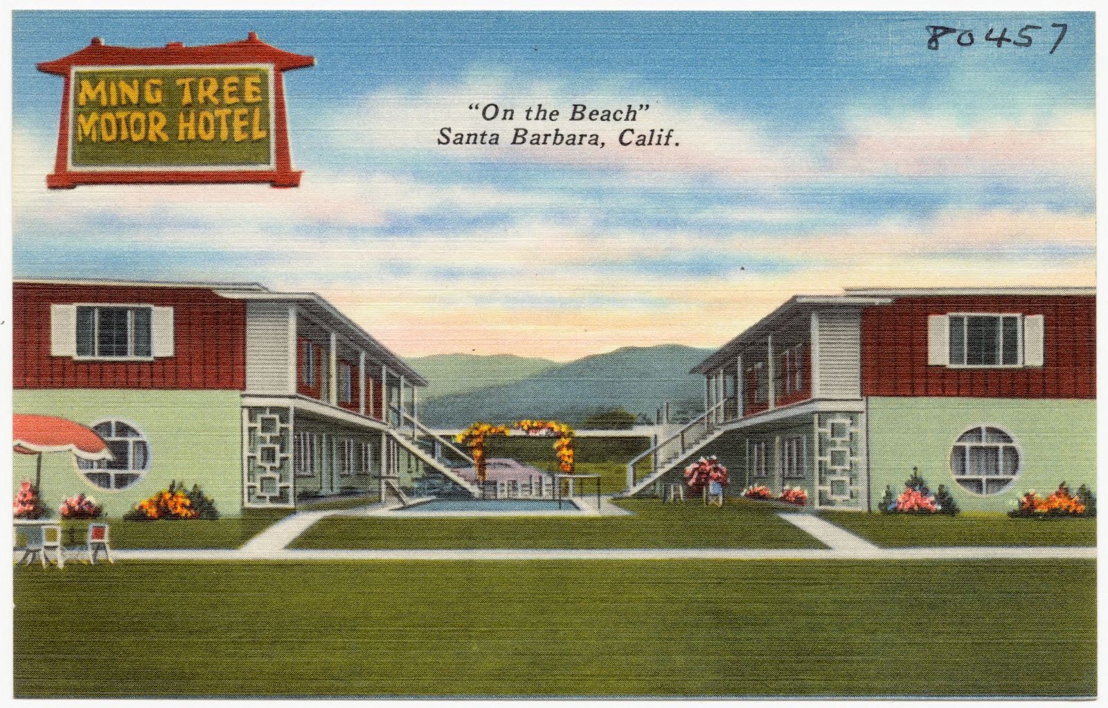 Ming Tree Motor Hotel "On the Beach," Santa Barbara, Calif., Boston Public Library - undated