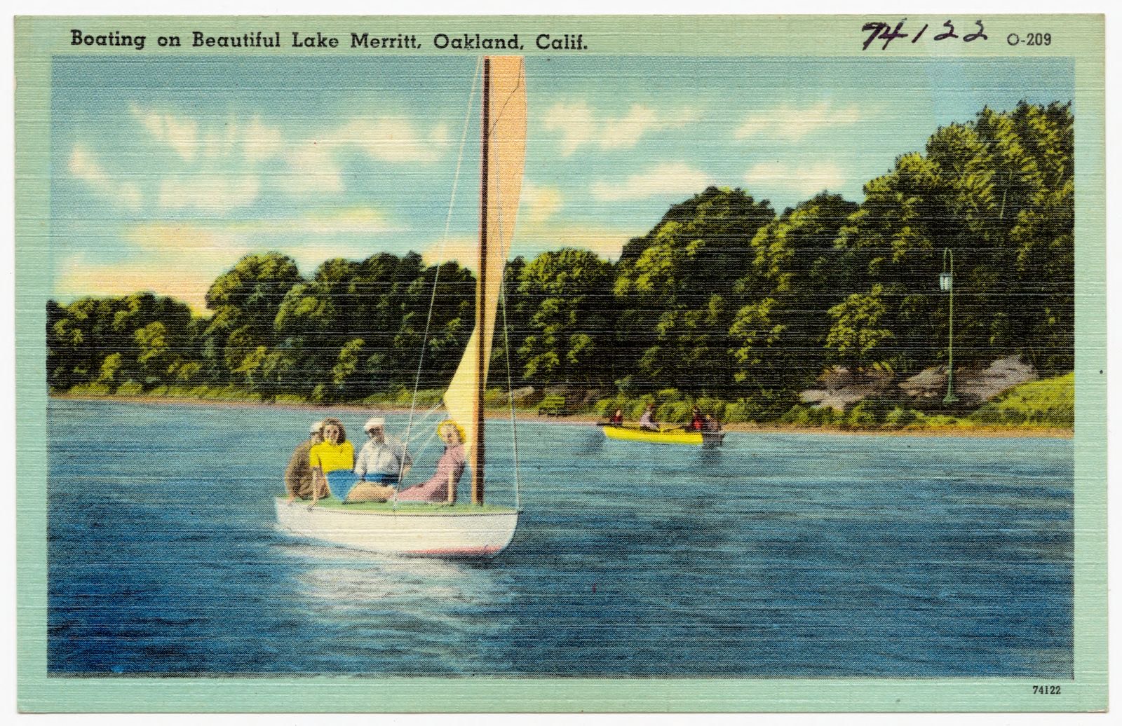 Boating on beautiful Lake Merritt, Oakland, Calif., Boston Public Library - undated