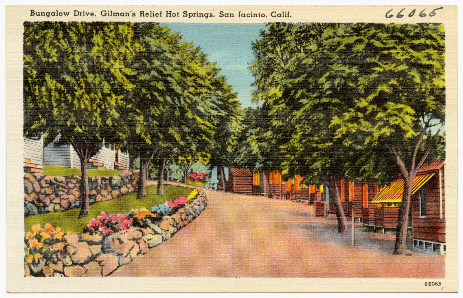Bungalow Drive, Gilman's Relief Hot Springs, San Jacinto, Calif., Boston Public Library - undated