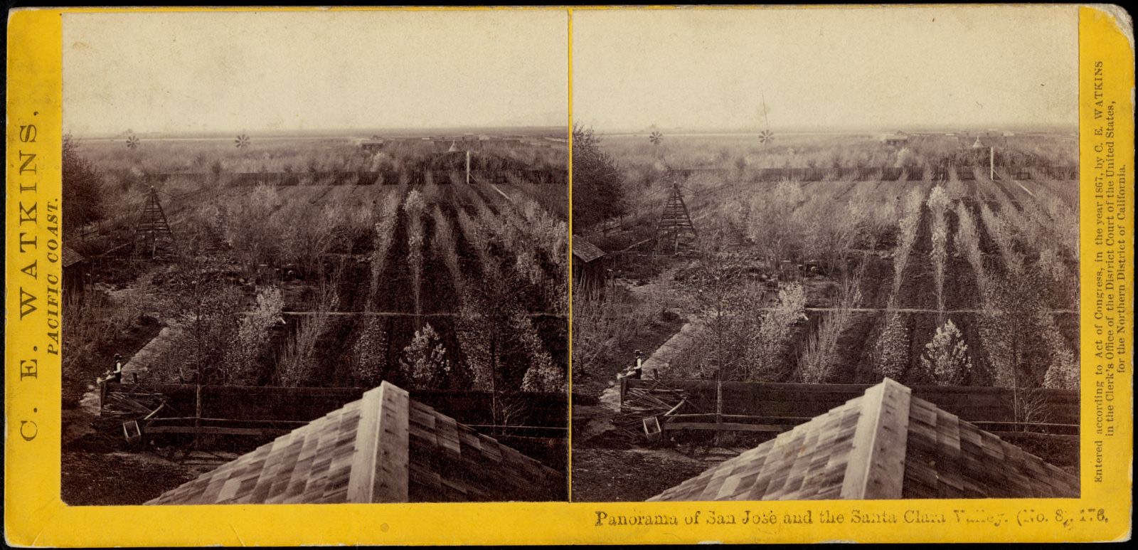 Panorama of San Jose and the Santa Clara Valley, Boston Public Library - undated