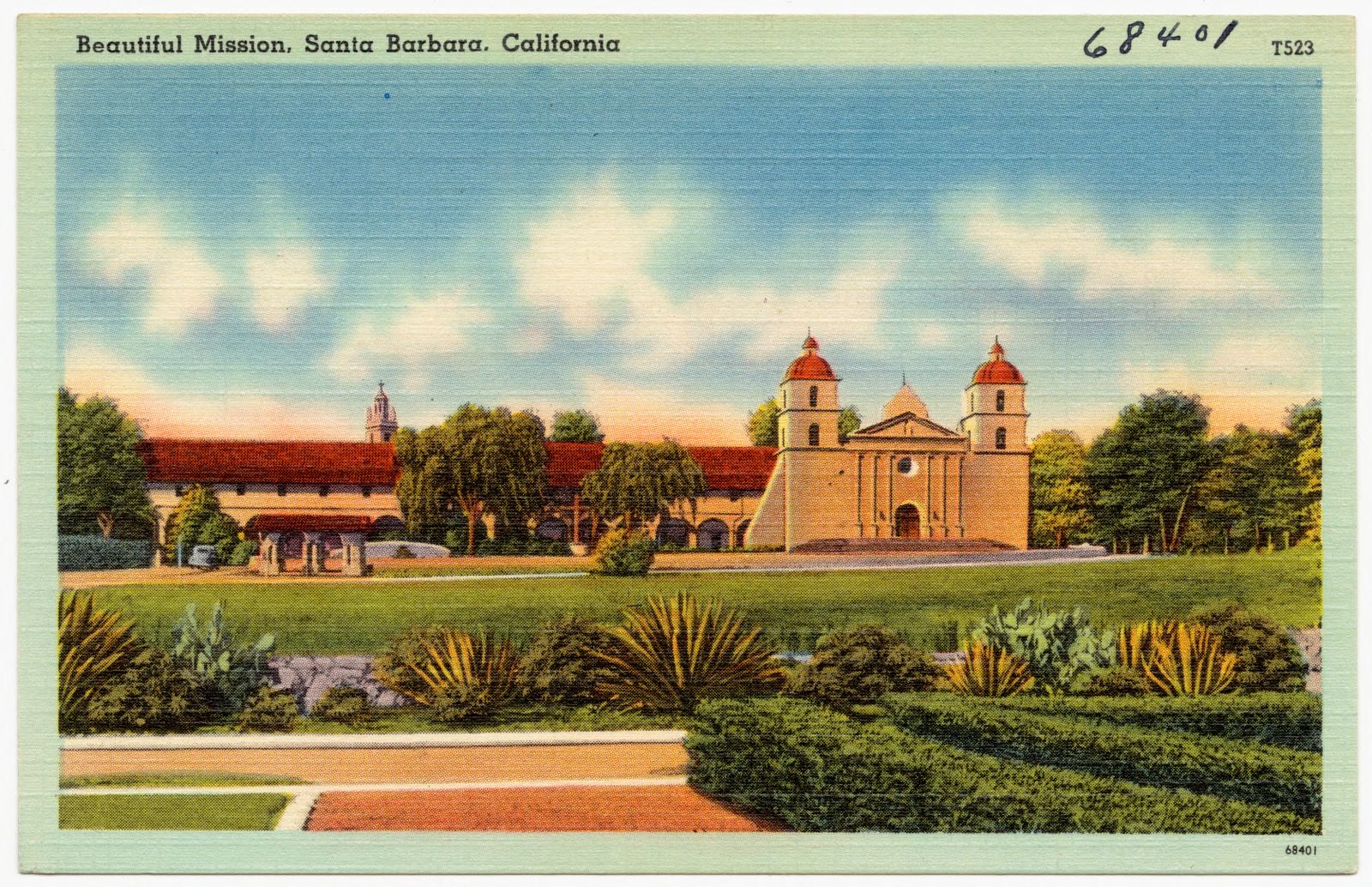 Beautiful Mission, Santa Barbara, California, Boston Public Library - undated