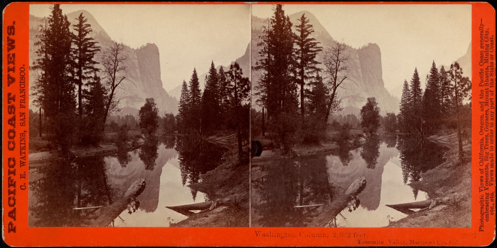 Washington Column, 2,082 feet. Yosemite Valley, Mariposa Co., Cal., Boston Public Library - undated