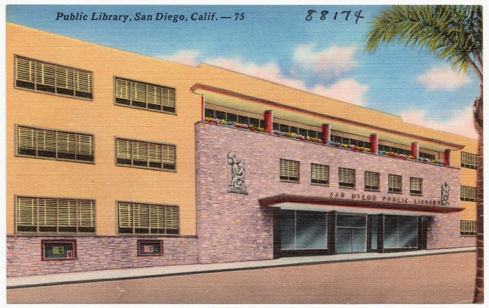 Public Library, San Diego, Calif. -- 75, Boston Public Library - undated
