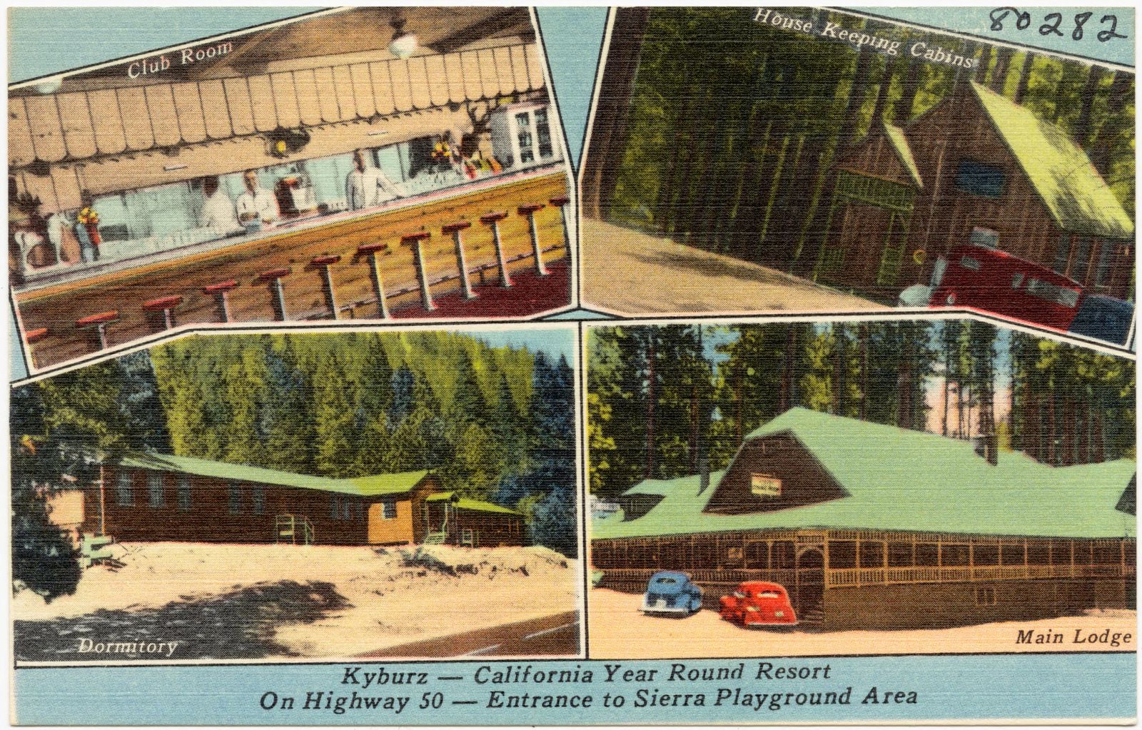 Kyburz- California year round resort, on highway 50- entrance to Sierra Playground Area, Boston Public Library - undated