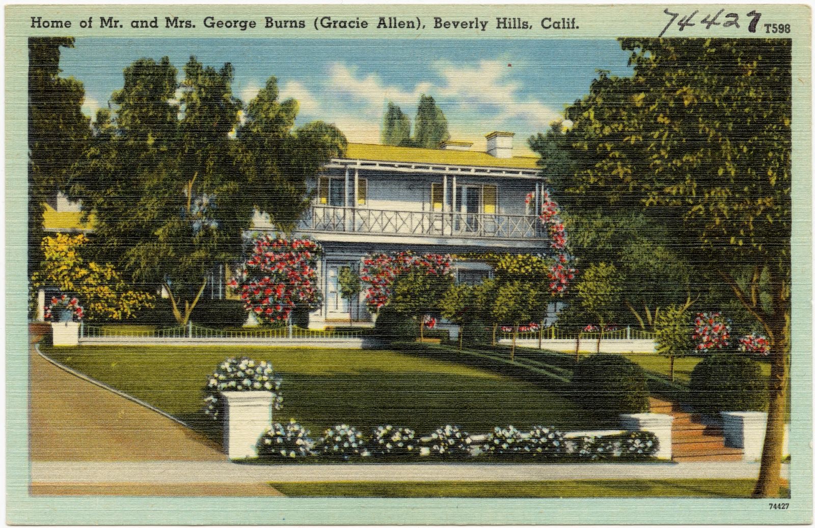 Home of Mr. and Mrs. George Burns (Gracie Allen), Beverly Hills, Calif., Boston Public Library - undated
