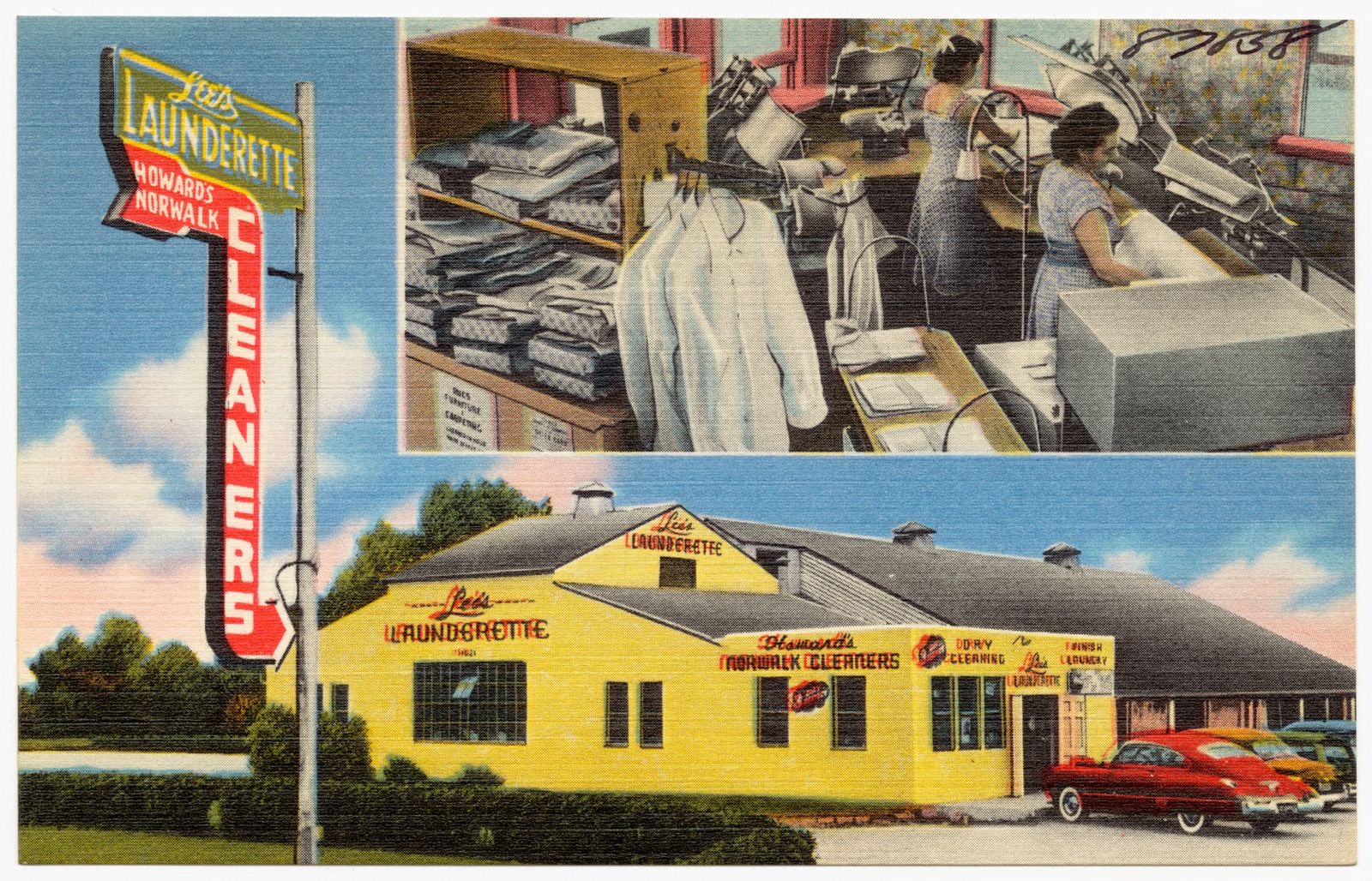 Lee's Launderette & Cleaners, Boston Public Library - undated