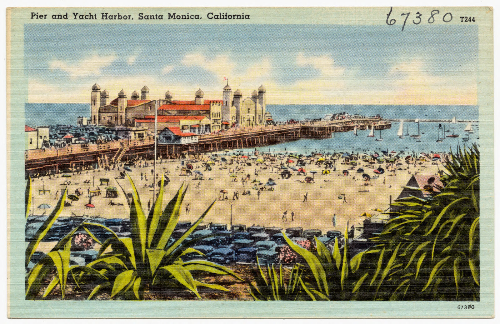Pier and Yacht Harbor, Santa Monica, California, Boston Public Library - undated
