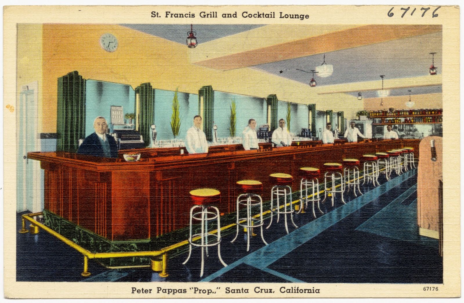 St. Francis Grill and Cocktail Lounge, Peter Pappas "Prop.," Santa Cruz, California, Boston Public Library - undated