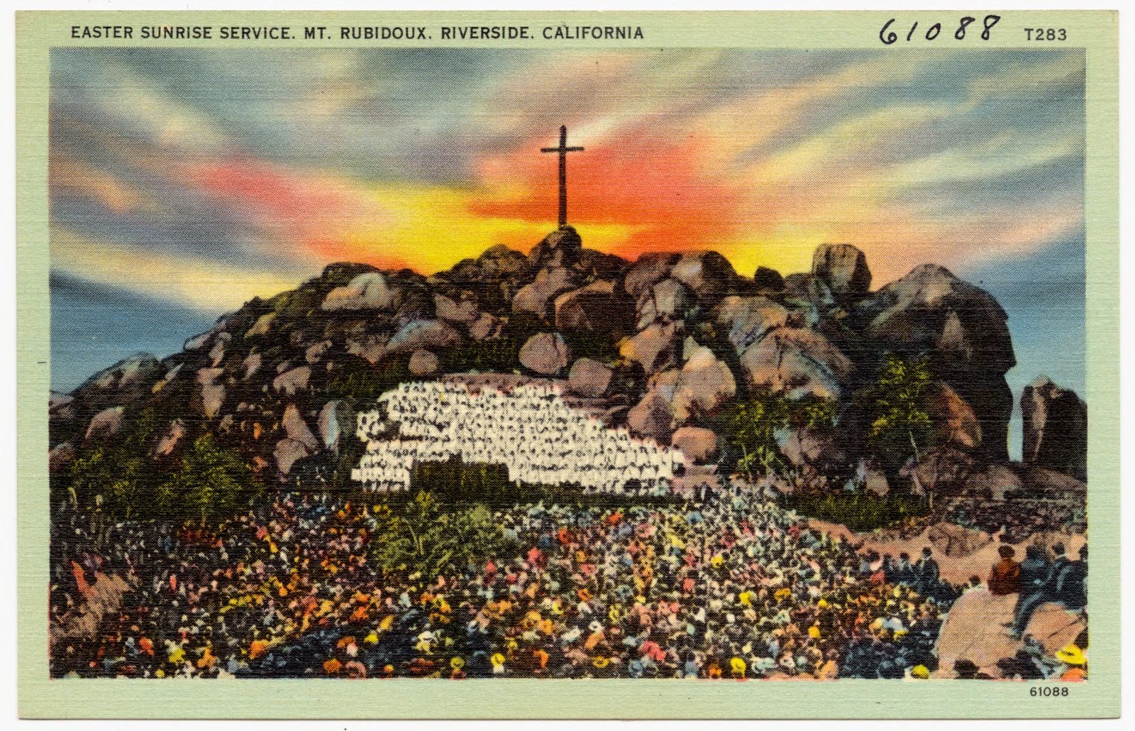 Easter Sunrise Service, Mt. Rubidoux, Riverside, California, Boston Public Library - undated