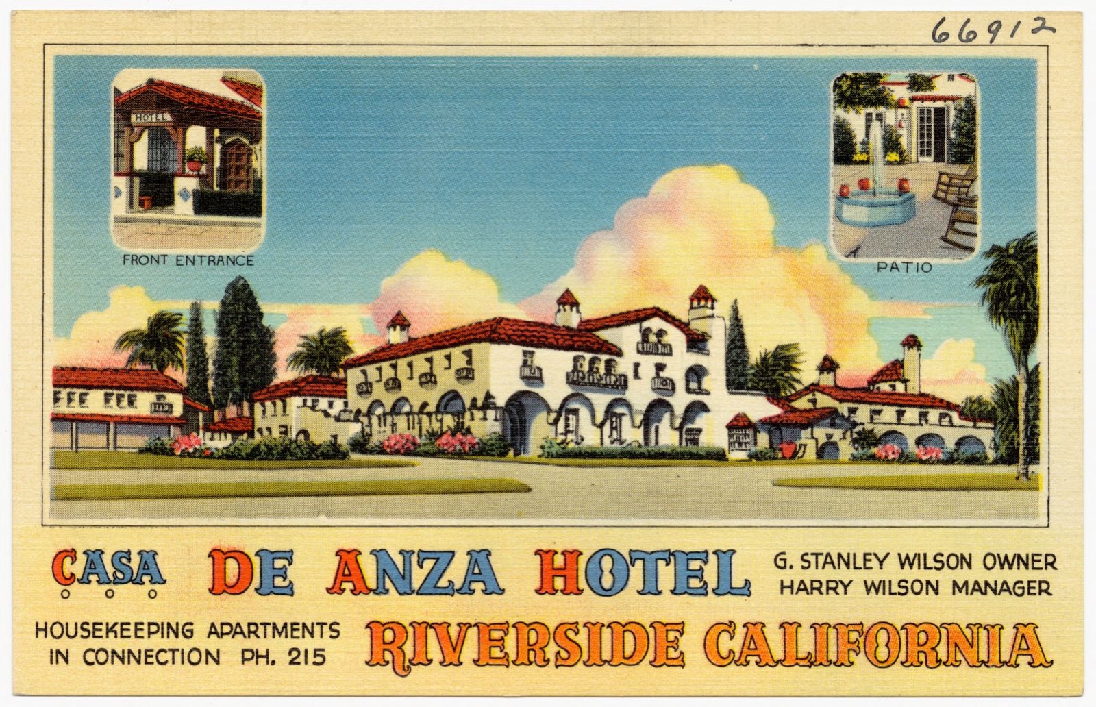 Casa de Anza Hotel, Riverside, California, Boston Public Library - undated