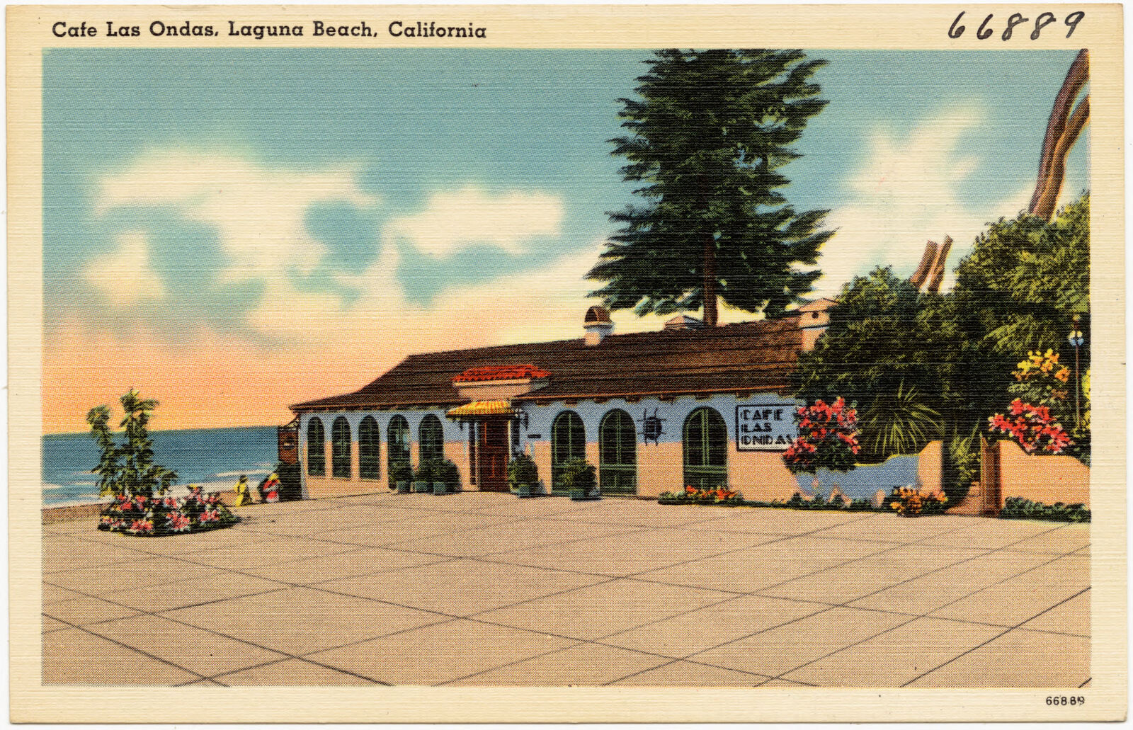 Café Las Ondas, Laguna Beach, California, Boston Public Library - undated