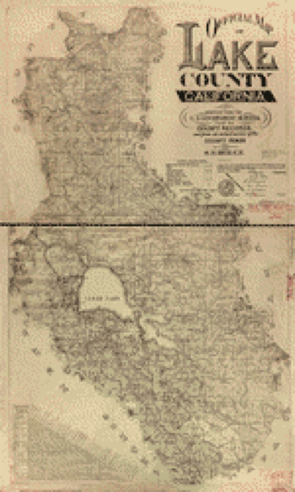 Land ownership map, 1892 - Official map of Lake County, California. : Compiled from the U.S. government surveys, from the county records, and from an actual survey of the county roads