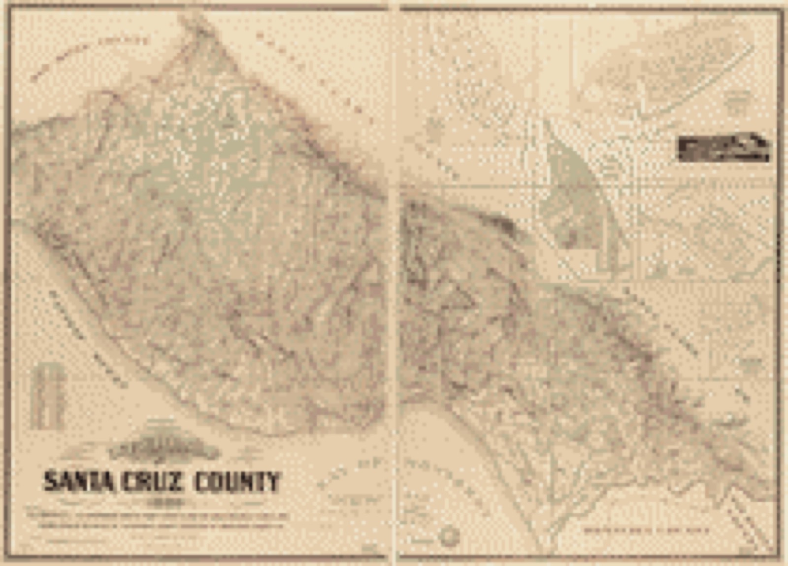 Land ownership map, 1889 - Official map of Santa Cruz County