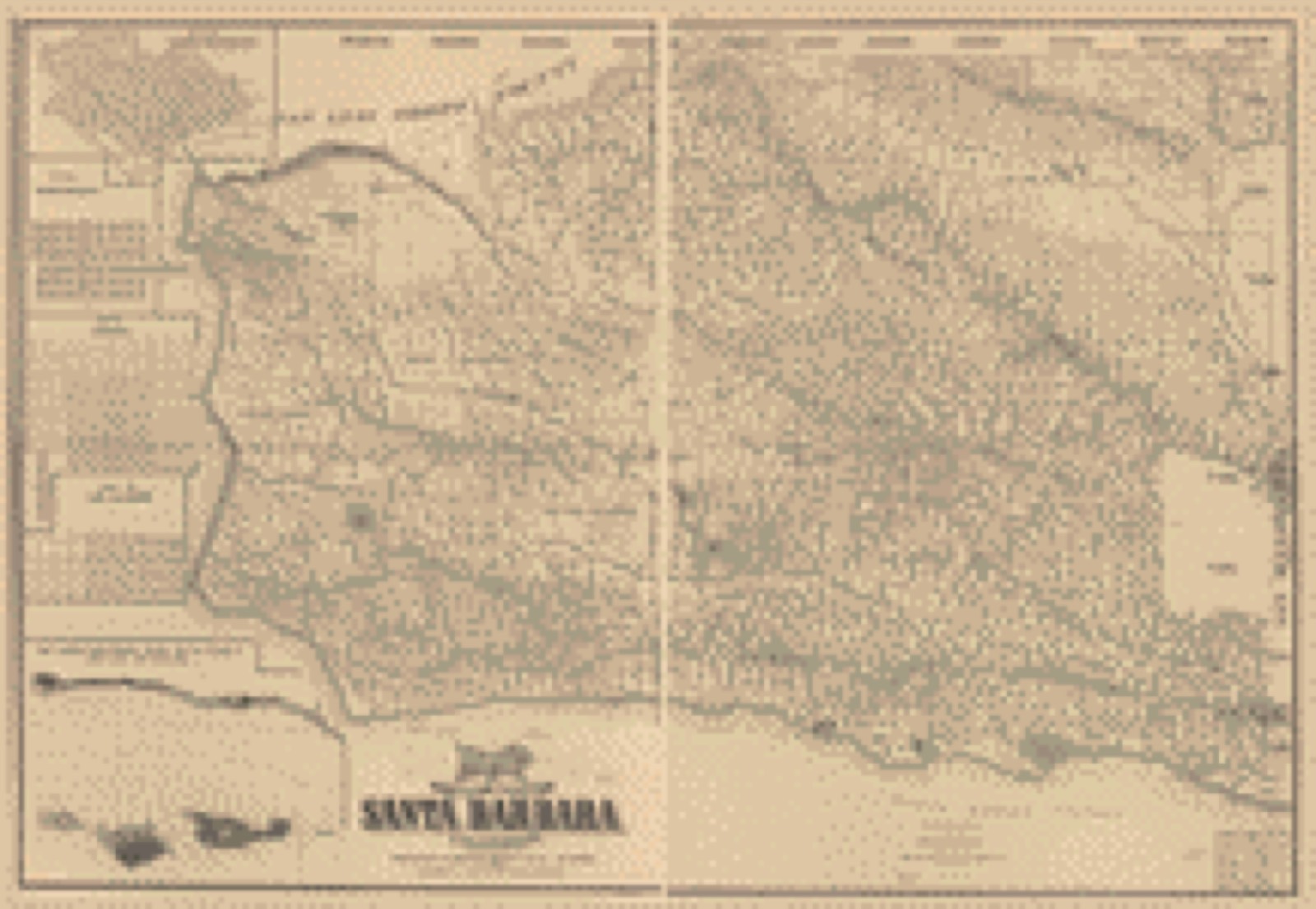 Land ownership map, 1889 - Map of the County of Santa Barbara, California