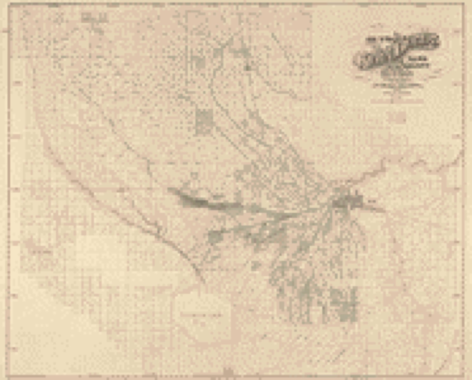 Land ownership map, 1896 - Map of the Kern Delta, Kern County, California