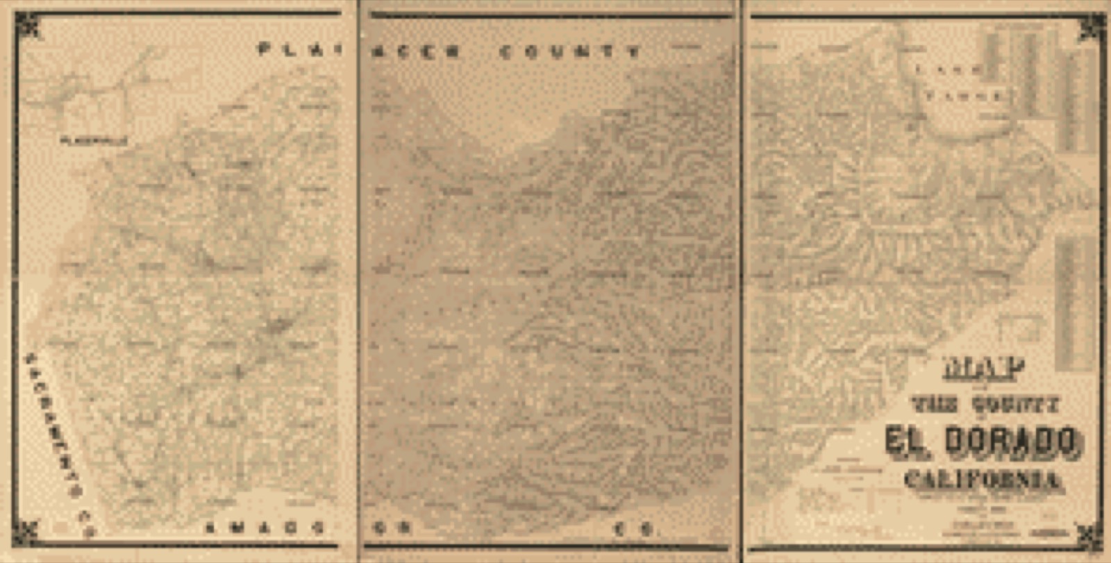 Land ownership map, 1895 - Map of the County of El Dorado, California : compiled from the official records and surveys