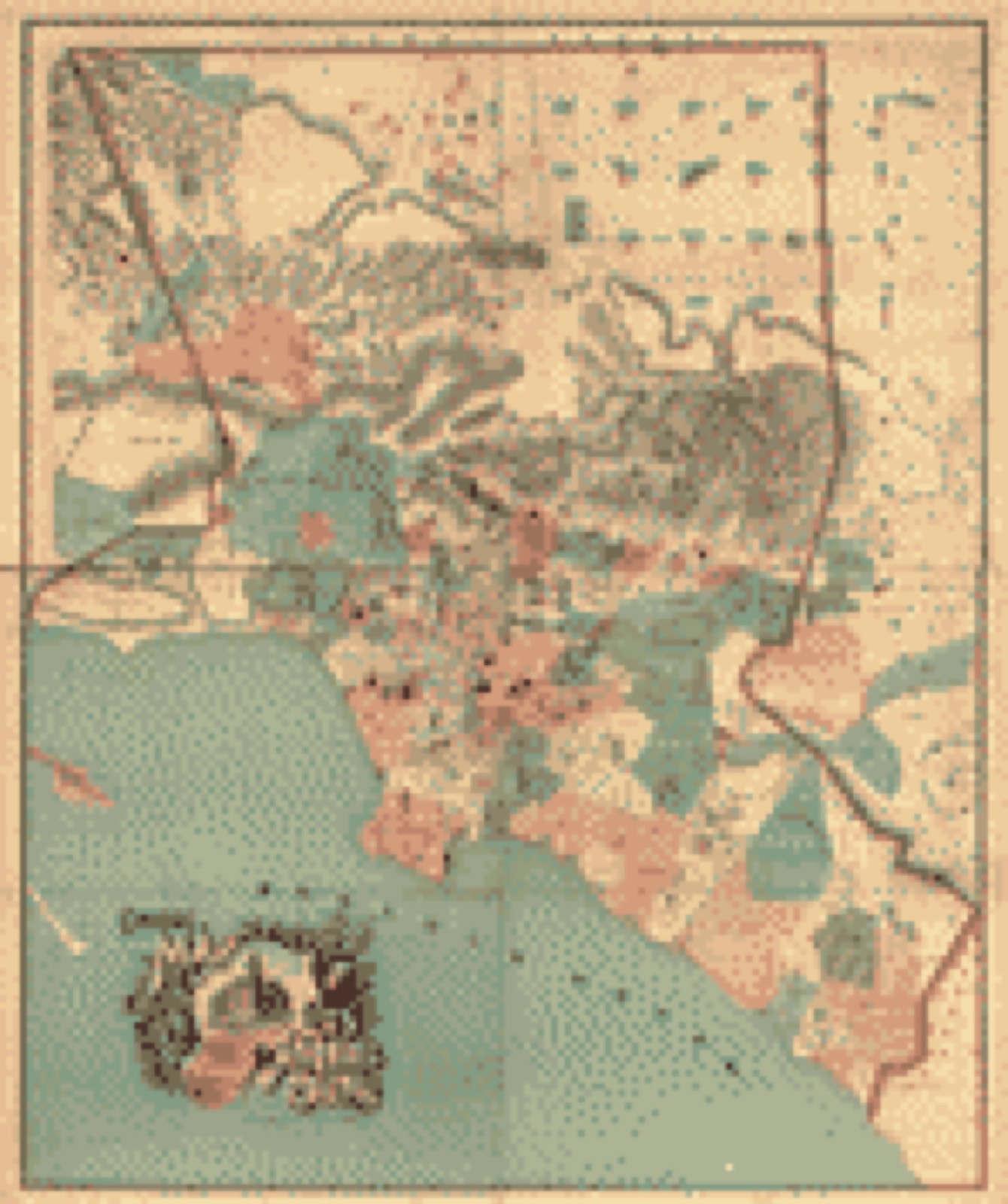 Land ownership map, 1888 - Official map of Los Angeles County, California : compiled under instructions and by the order of the Board of Supervisors of Los Angeles County