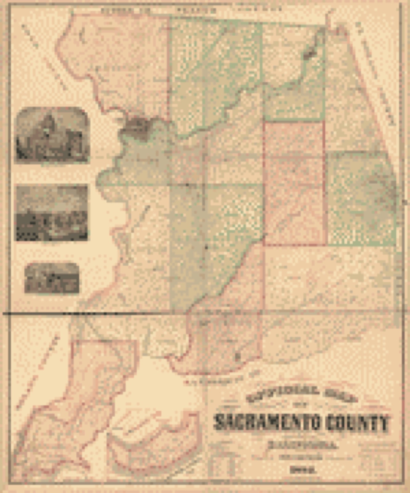 Land ownership map, 1885 - Official map of Sacramento County, California