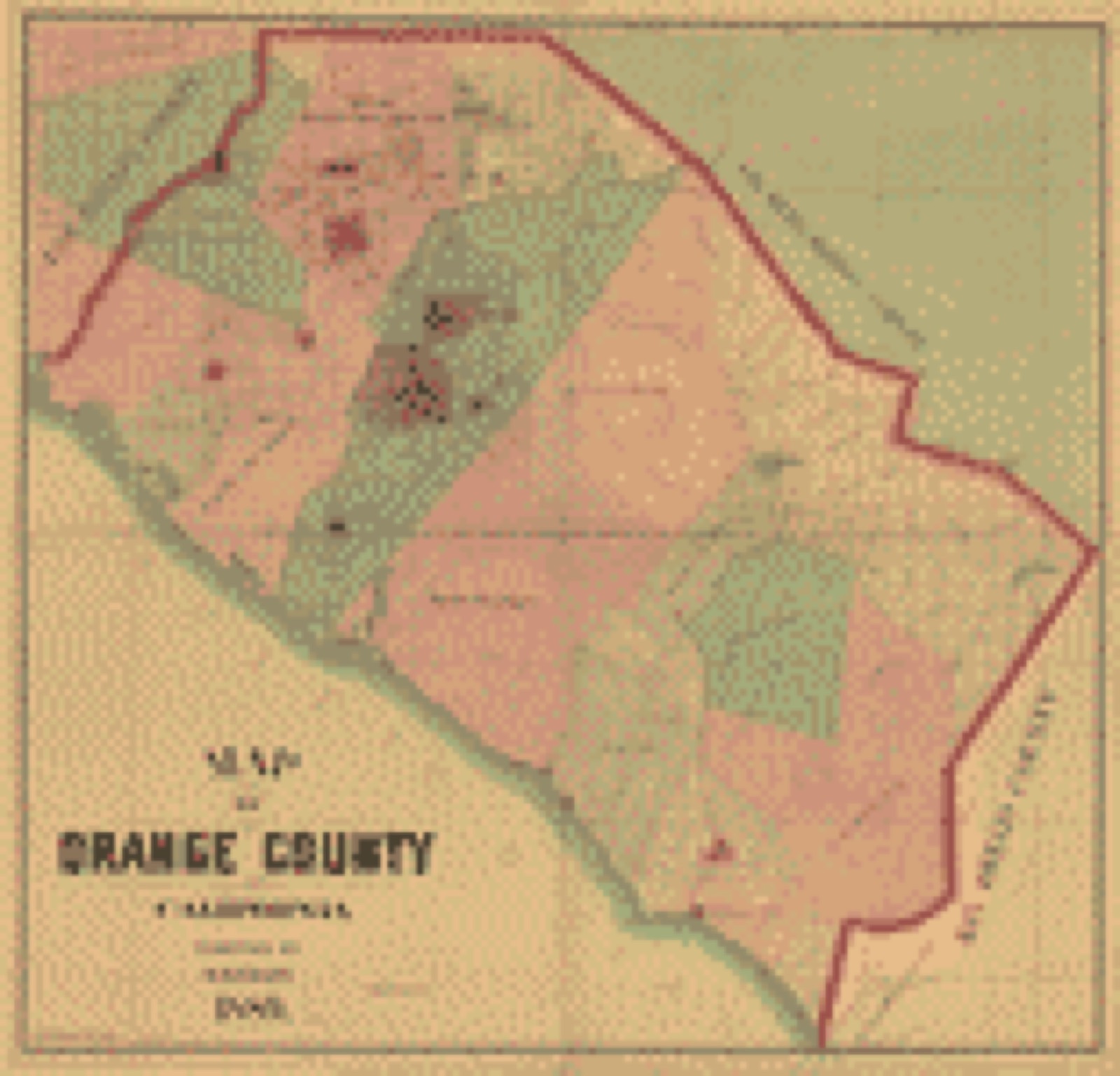 Land ownership map, 1889 - Map of Orange County, California