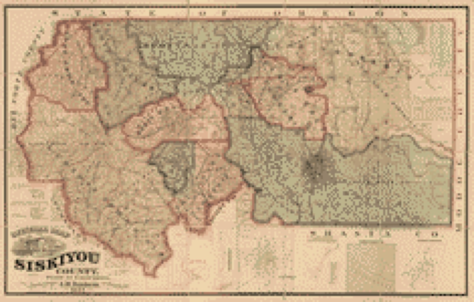 Land ownership map, 1887 - Official map of Siskiyou County, State of California