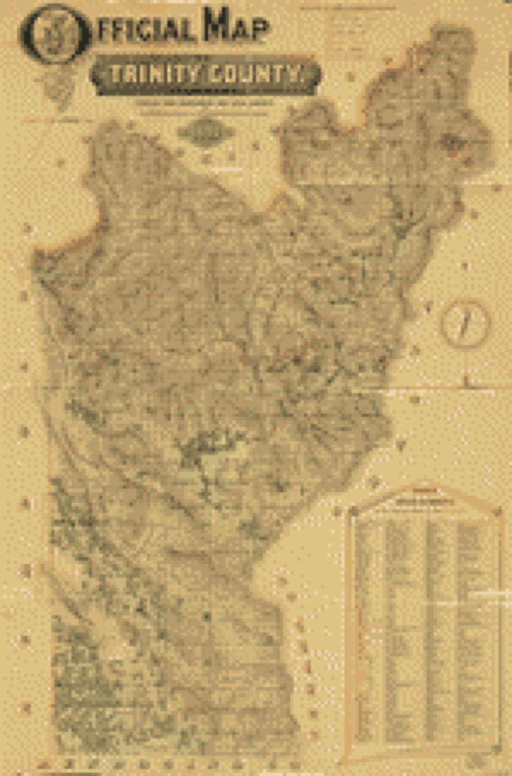 Land ownership map, 1894 - Official map of Trinity County, California : compiled from government and local surveys