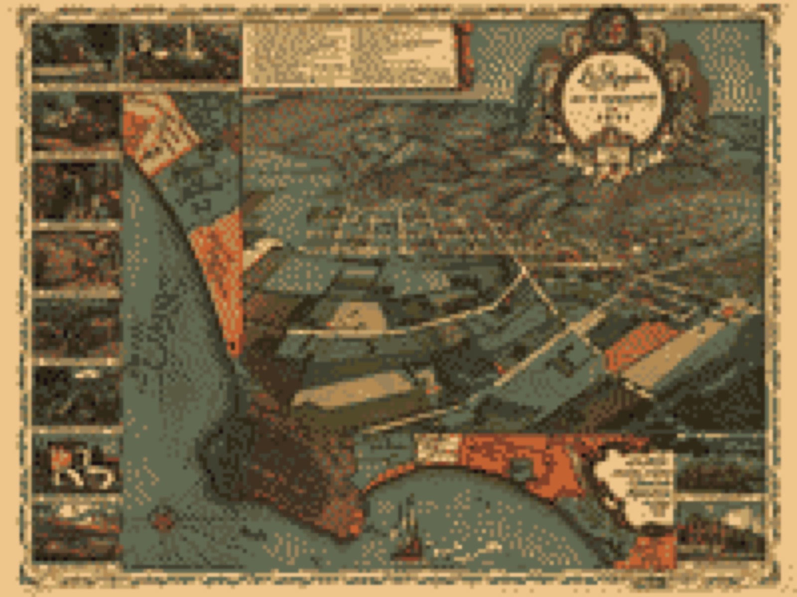 Bird's-eye view, 1871 - Los Angeles as it appeared in 1871