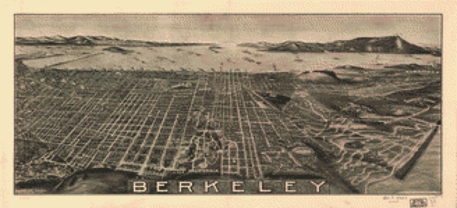 Bird's-eye view, 1909 - Berkeley