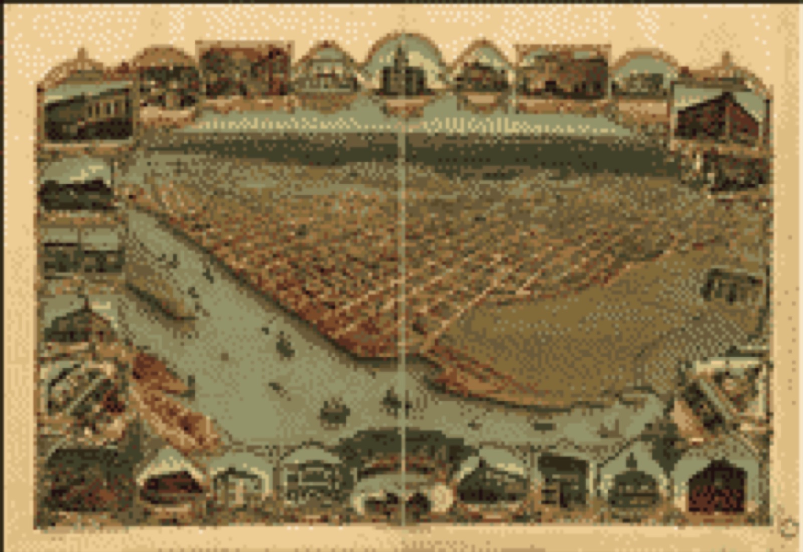 Bird's-eye view, 1902 - Eureka, Humboldt County, California
