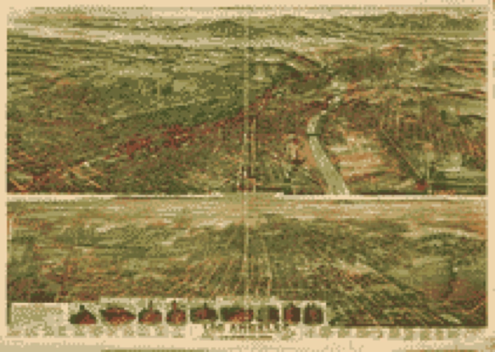 Bird's-eye view, 1894 - Los Angeles, California, 1894