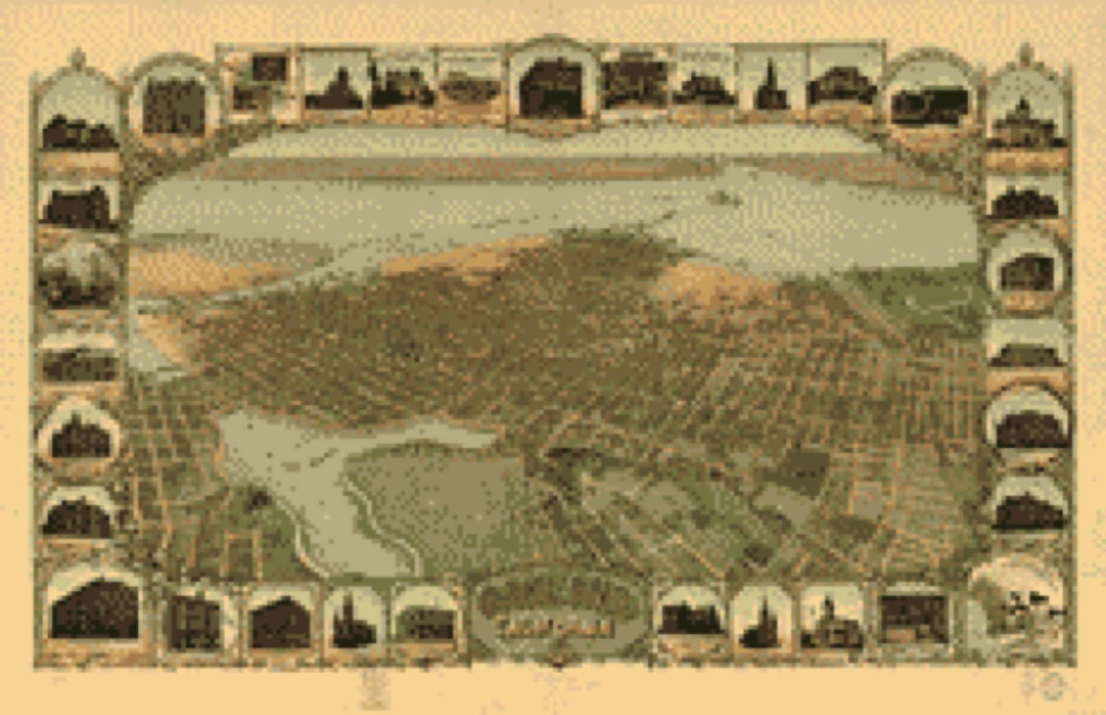 Bird's-eye view, 1900 - Oakland, California, 1900