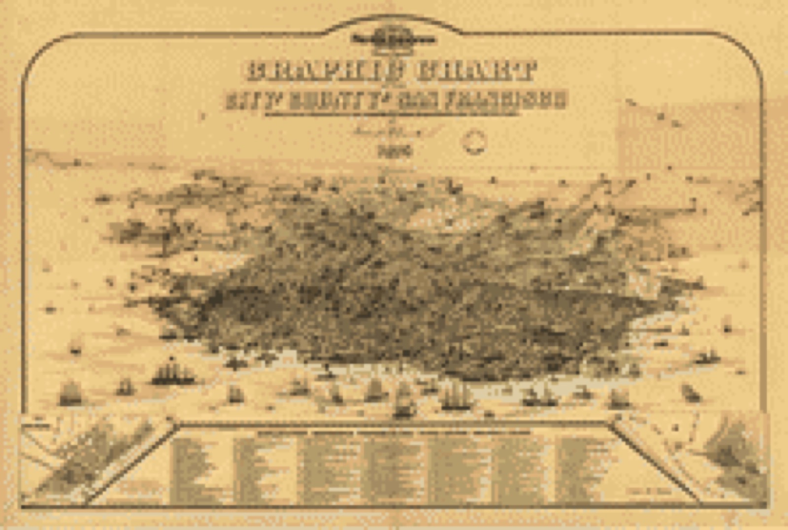 Bird's-eye view, 1875 - Graphic chart of the city and county of San Francisco