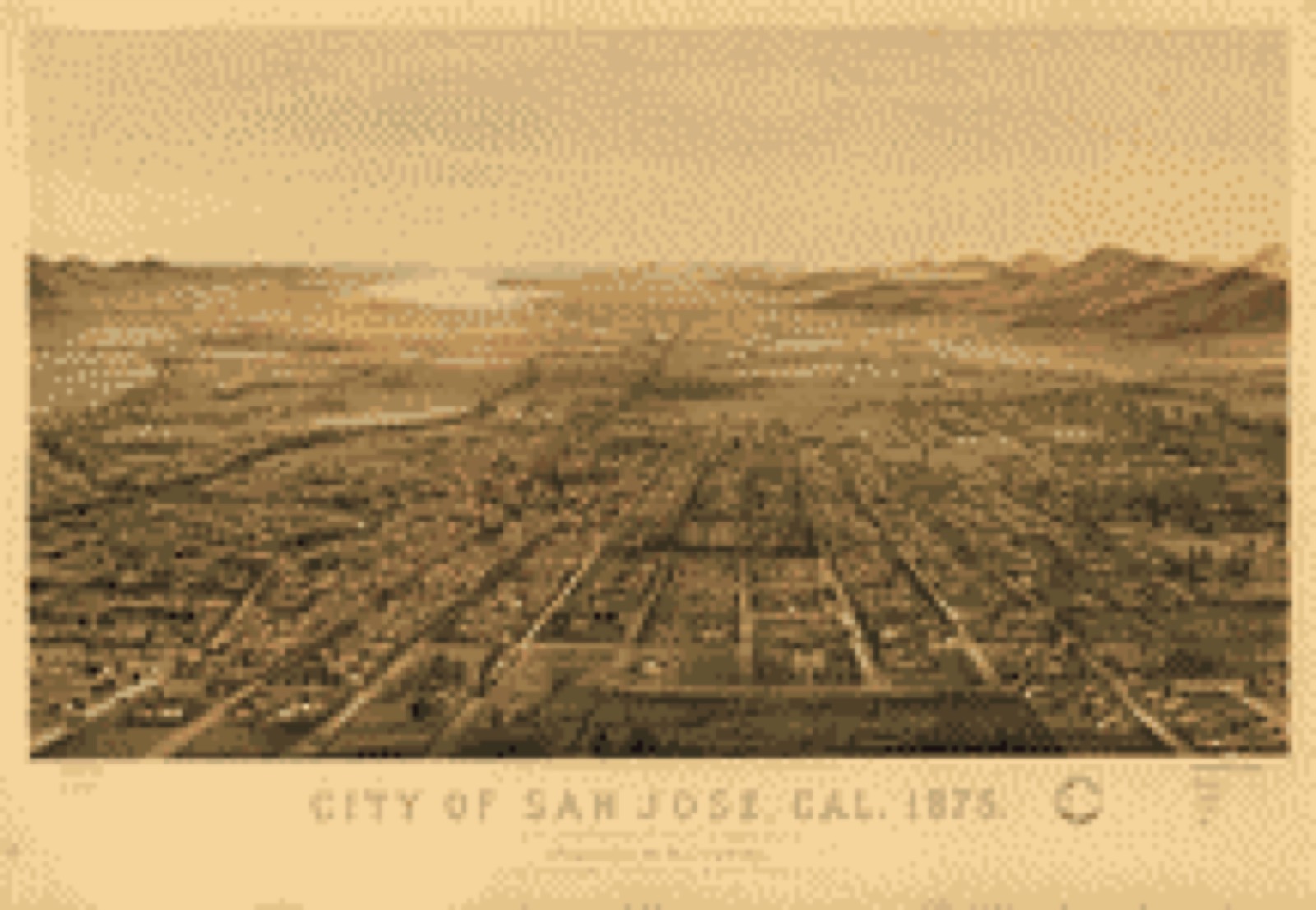 Bird's-eye view, 1875 - City of San Jose, Cal. 1875