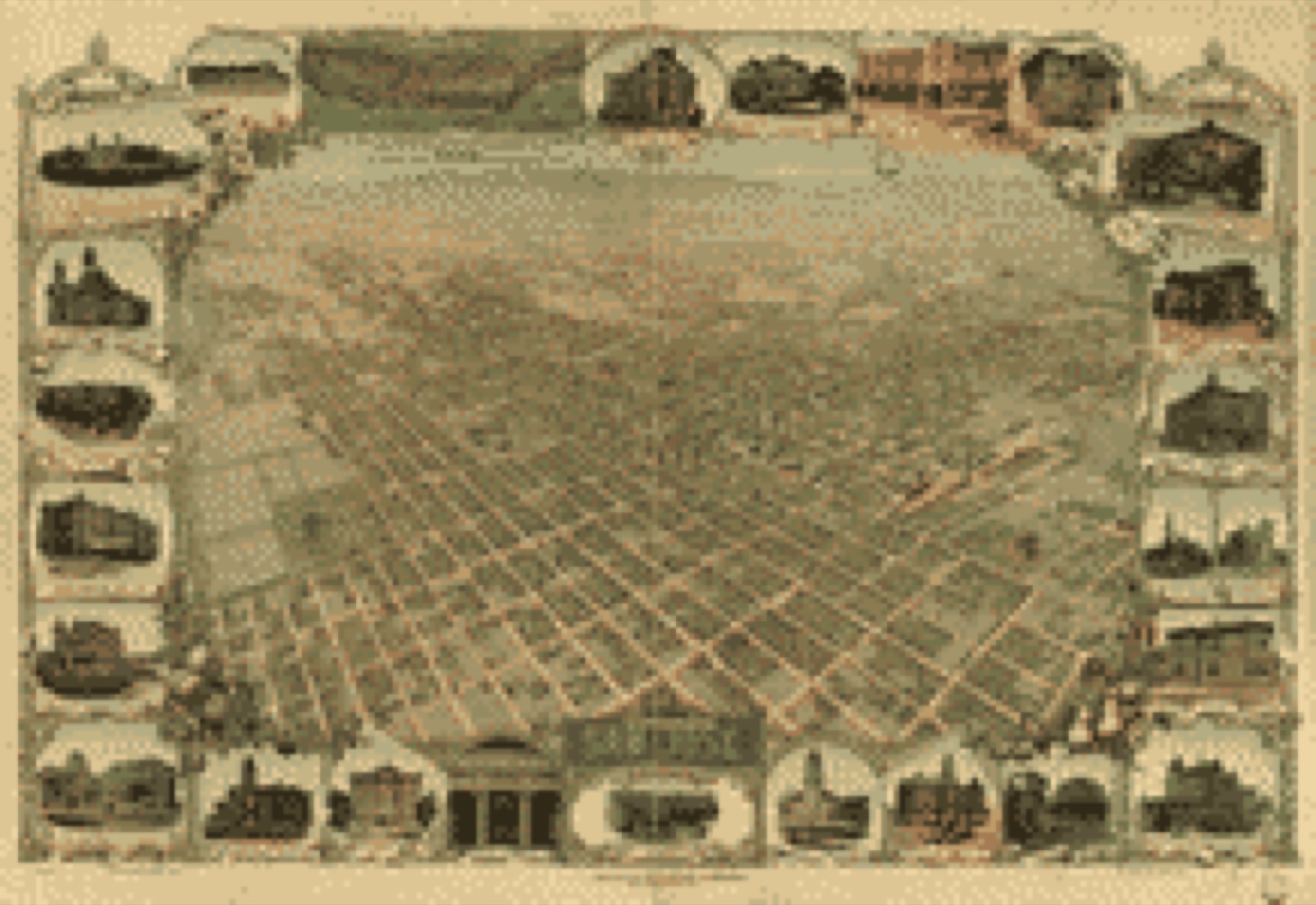 Bird's-eye view, 1901 - San Jose, California