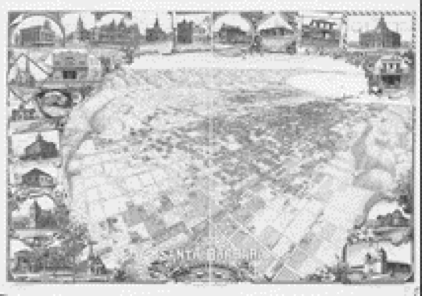 Bird's-eye view, 1898 - Santa Barbara, California 1898