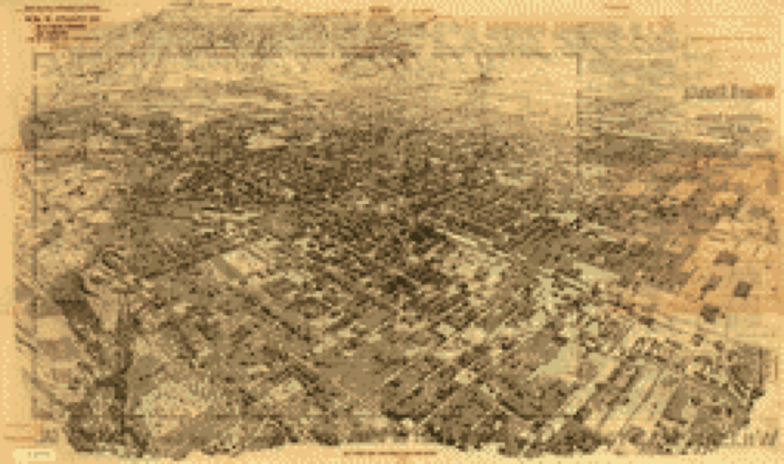 Bird's-eye view, 1903 - Bird's eye view of Pasadena and vicinity