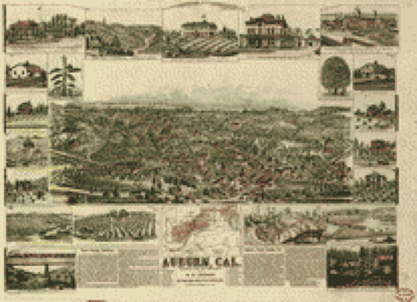 Bird's-eye view, 1887 - Auburn, Cal