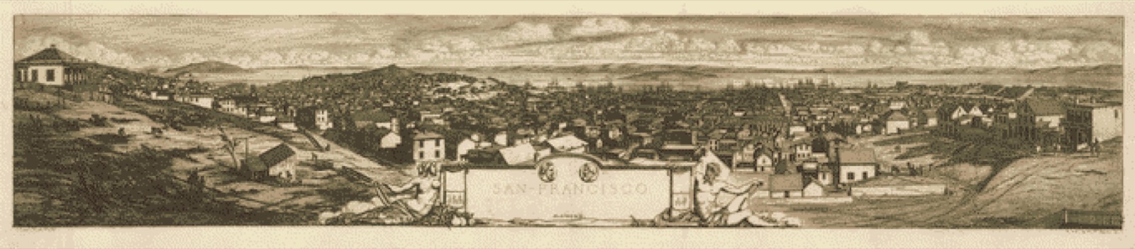 Bird's-eye view, 1855 - San Francisco