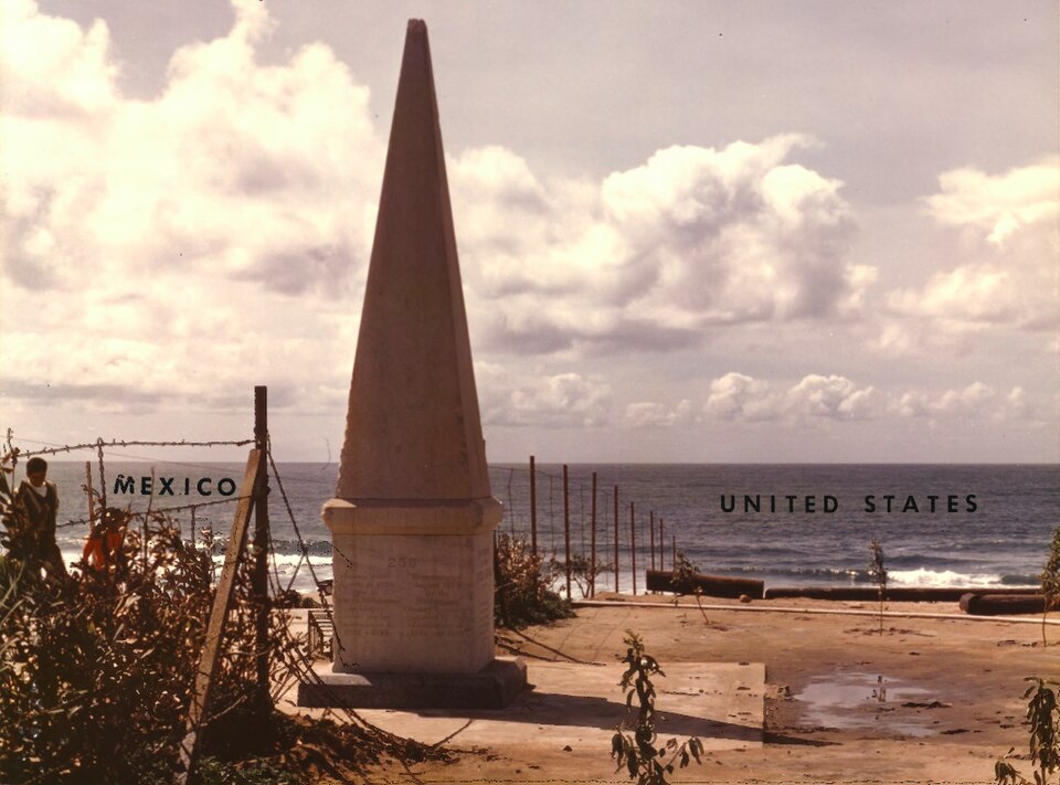 Photograph of Initial Point of Boundary Between U.S. and Mexico