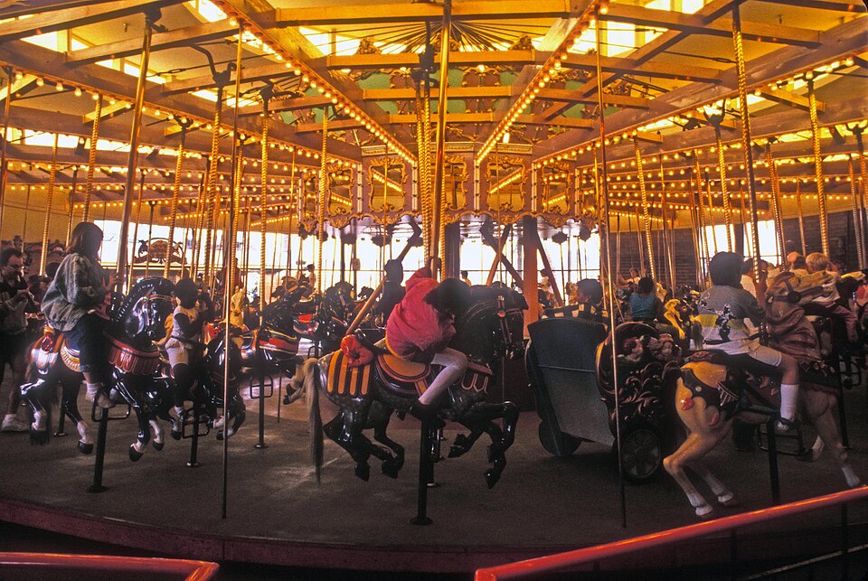 Photograph of Santa Cruz Looff Carousel and Roller Coaster